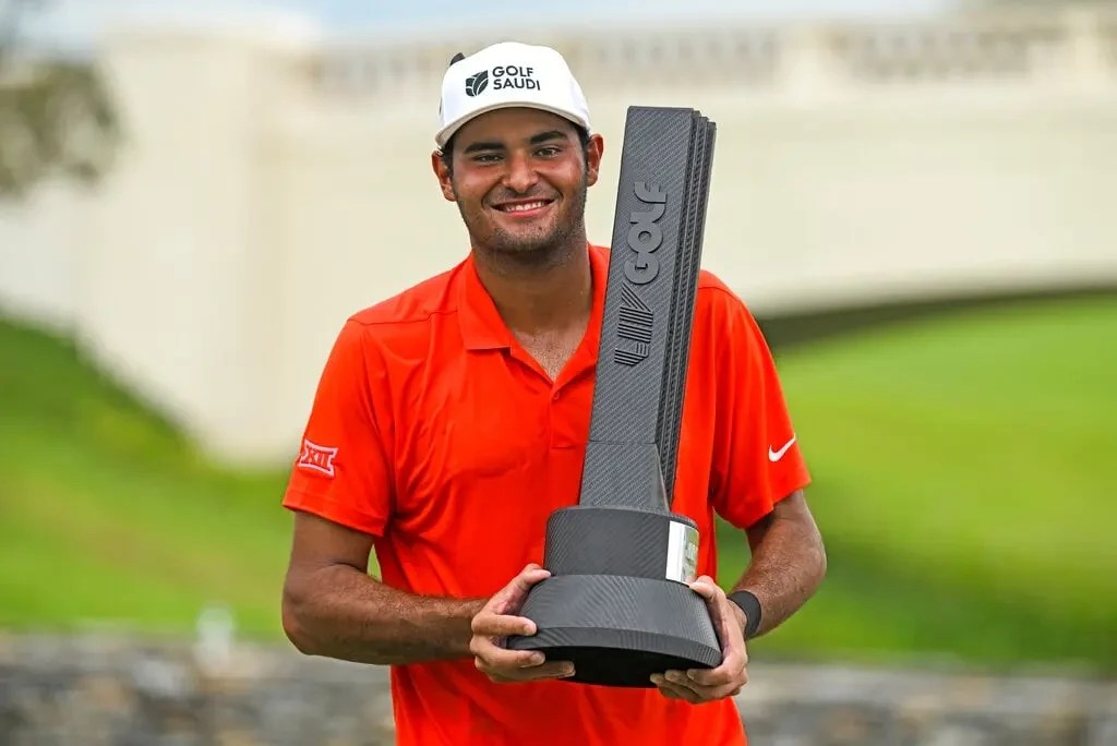 Eugenio Chacarra following his LIV Golf win in 2022