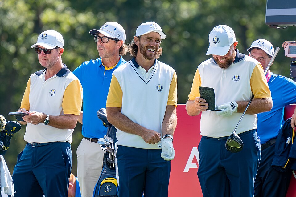 Tommy Fleetwood and Shane Lowry at the 2025 Ryder Cup