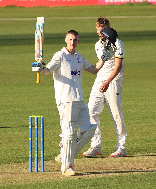 Harry Brook batting for Yorkshire in 2022