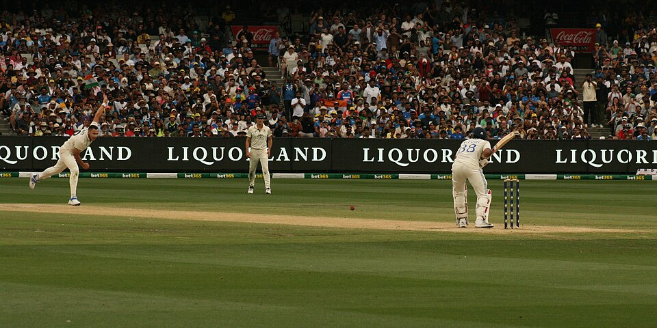 Nitish Kumar Reddy batting against Australia at the MCG