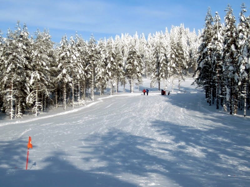 Snow golf course at Jämi in Jämijärvi, Finland.