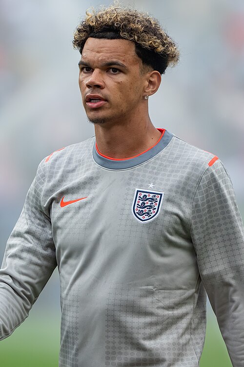 Nico O’Reilly playing for England against Ghana at the 2026 FIFA World Cup